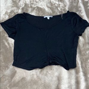 Basic black crop top
